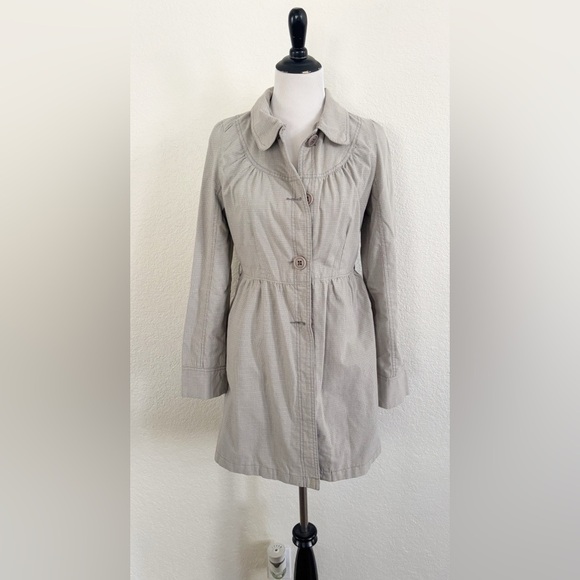 Roxy Women's Light Gray Trench Coat - Picture 1 of 11